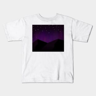 Stars shining over the northern lights Kids T-Shirt